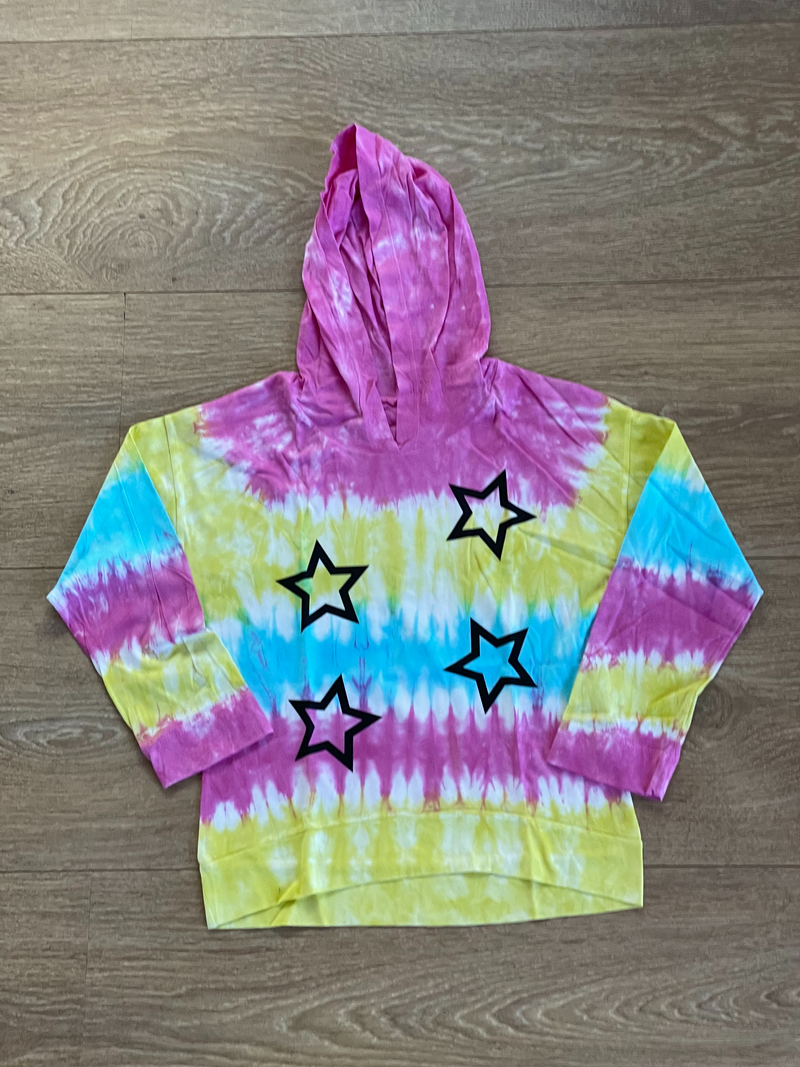 Tie Dye Stars Hoodie