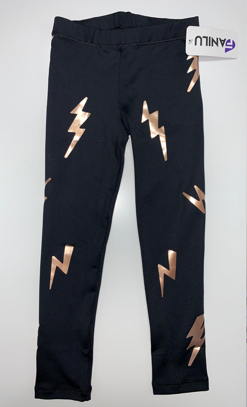 Gold Leggings for Sales - Bolts Rose Gold Leggings for Girls– Fanilu