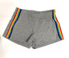 Stripe Side Shorts Grey Rainbow - Fanilu 