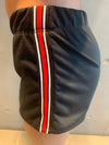 Stripe Side Shorts Black and Red - Fanilu 